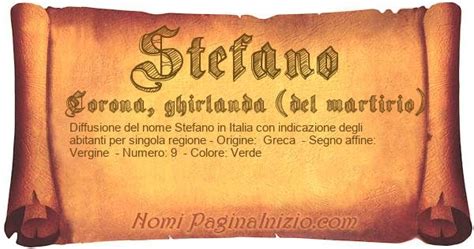 Infografica sull'etimologia e il significato del nome Stefano