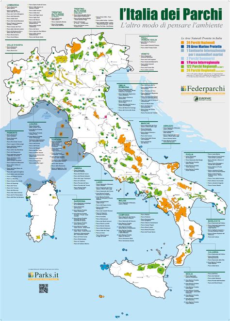 Mappa schematica dei parchi naturali e delle aree protette dell'Appennino Romagnolo
