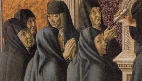 Illustrazione di una monaca medievale in preghiera