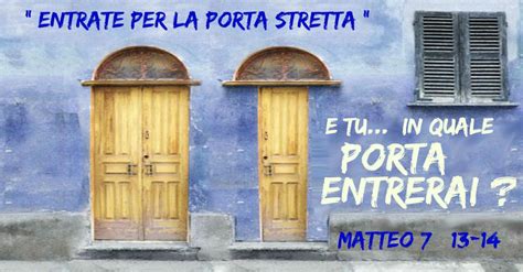 Illustrazione simbolica di una porta stretta che conduce alla luce