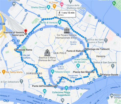 Mappa del percorso delle reliquie di Santa Barbara da Nicomedia a Venezia