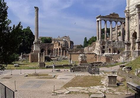 Ricostruzione schematica del Foro Romano con l'evidenziazione del Comizio, della Curia e dell'area del Lapis Niger
