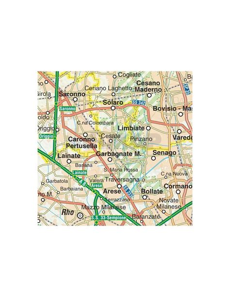 Mappa della Brianza con evidenziata l'area di Vimercate e Ruginello