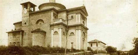 Foto storica della Chiesa Parrocchiale dei Santi Giacomo e Cristoforo di Oldaniga e Ruginello