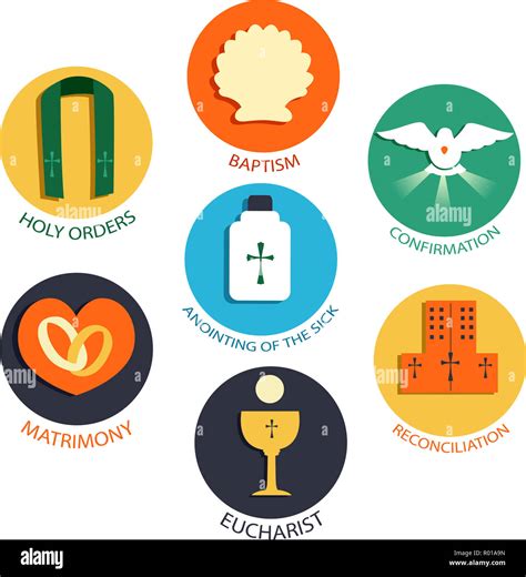 Icona che rappresenta i sette sacramenti della Chiesa cattolica.