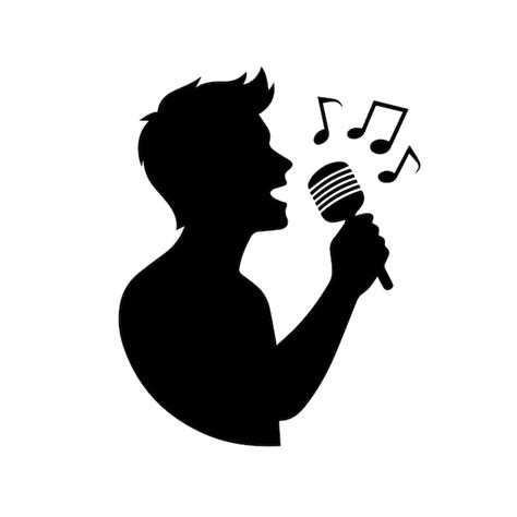 Illustrazione stilizzata di una persona che canta con gioia, con note musicali che si trasformano in simboli di fede.