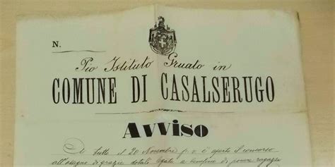 Manifesto del Pio Istituto Gruato a Casalserugo (1892)