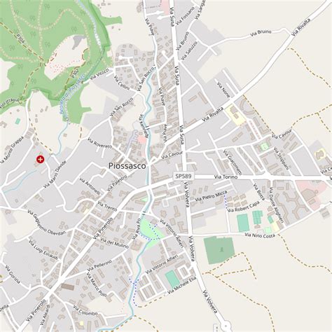 Mappa stilizzata delle principali chiese di Piossasco