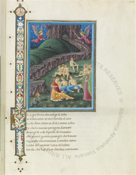 Manoscritto del Decameron con miniature