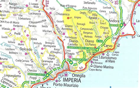 Mappa storica dell'area di San Bartolomeo al Mare con indicazione del Lucus Bormani