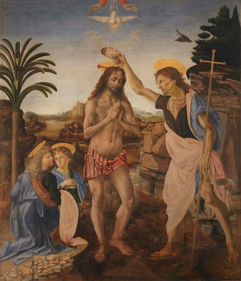 Il Battesimo di Cristo di Verrocchio e Leonardo da Vinci, Galleria degli Uffizi, Firenze