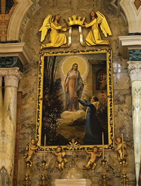 illustrazione dell'apparizione della Madonna dei Fiori a Egidia Mathis