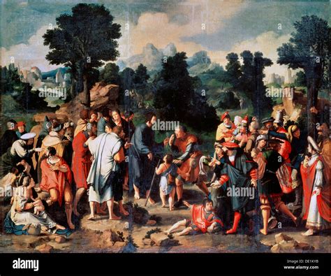 Lucas van Leyden, Cristo guarisce il cieco, 1531, olio su tela trasferito su legno