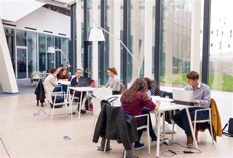 Studenti impegnati nello studio in una biblioteca moderna