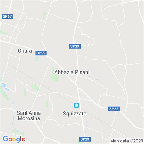 Mappa della località di Abbazia Pisani con punto vendita Crai evidenziato