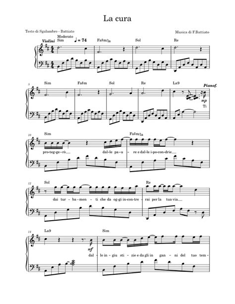 Partitura musicale stilizzata di una composizione di Franco Battiato