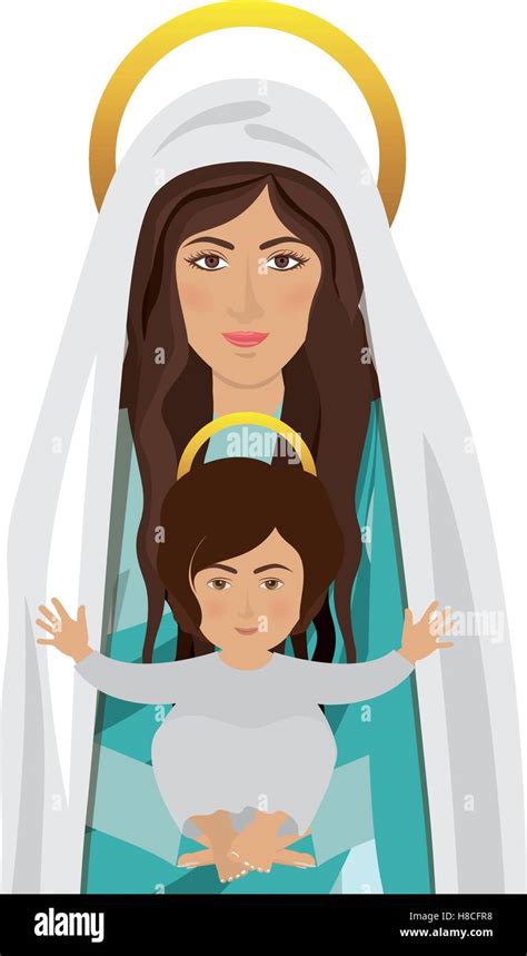 illustrazione di Maria con il bambino Gesù