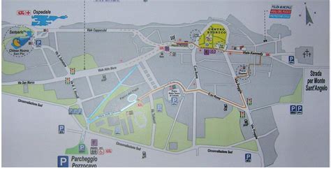 Mappa del Santuario di San Giovanni Rotondo