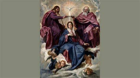 Incoronazione di Maria Regina con angeli e santi
