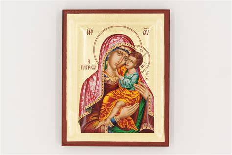 Icona della Madonna con il bambino Gesù, simbolo di vita