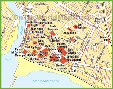 Mappa della località di Mazara del Vallo con l'indicazione del punto vendita CEI