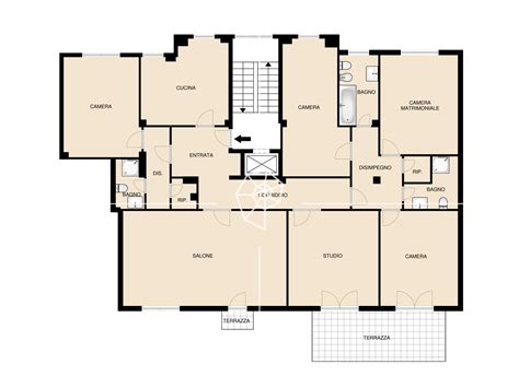 Planimetria di un appartamento tipico della zona Aurelio con balcone