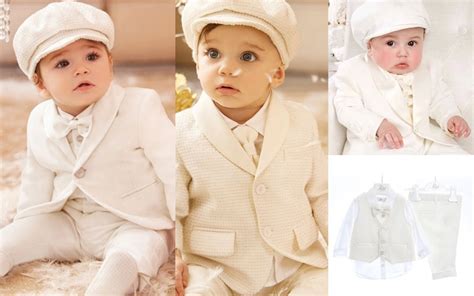 collage abiti battesimo per genitori, bambino e invitati