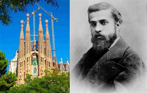 Ritratto fotografico d'epoca di Antoni Gaudí, l'architetto catalano noto per il suo profondo impegno religioso.