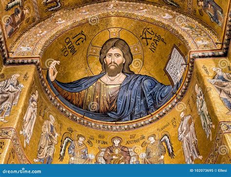 Mosaico del Cristo Pantocrator sulla volta