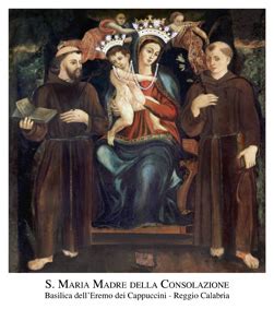 Dettaglio del quadro della Madonna della Consolazione attribuito a Niccolò Andrea Capriolo