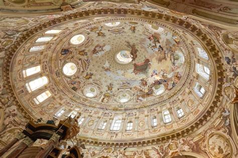 Schema di costruzione e affreschi della cupola del Santuario di Vicoforte