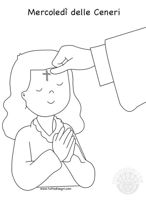 disegno da colorare per bambini sul Mercoledì delle Ceneri, con un bambino che cammina su un sentiero