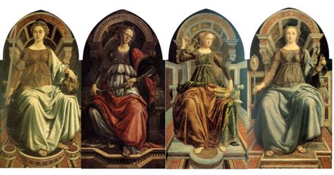 illustrazione delle virtù cardinali come fondamenti