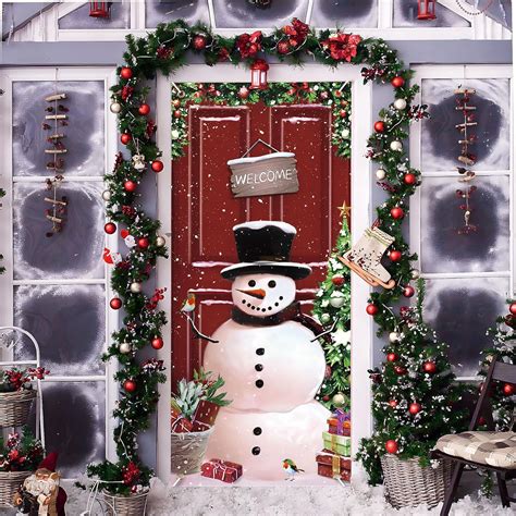 decorazione porta Natale con vischio