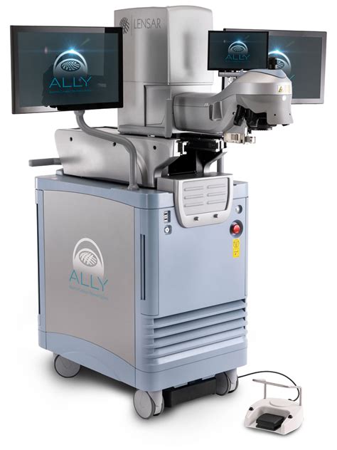 Infografica: Strumentazione avanzata per chirurgia oculare laser e diagnostica, inclusa la piattaforma LENSAR ALLY
