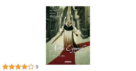 Copertina stilizzata di un romanzo di Nicolas Eymerich che evoca mistero e ambientazione medievale.