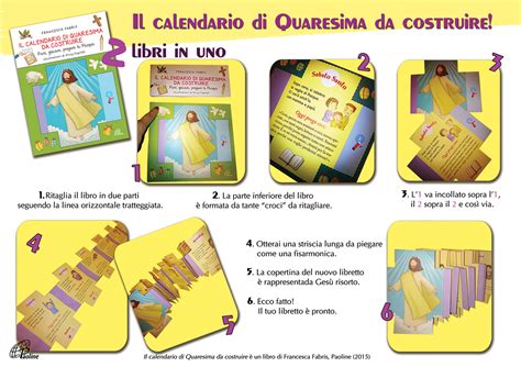 Esempio di calendario quaresimale con disegni da colorare e propositi giornalieri