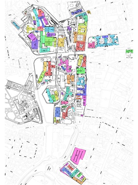 Planimetria generale dell'edificio scolastico con indicazione dei corpi di fabbrica e delle aree didattiche