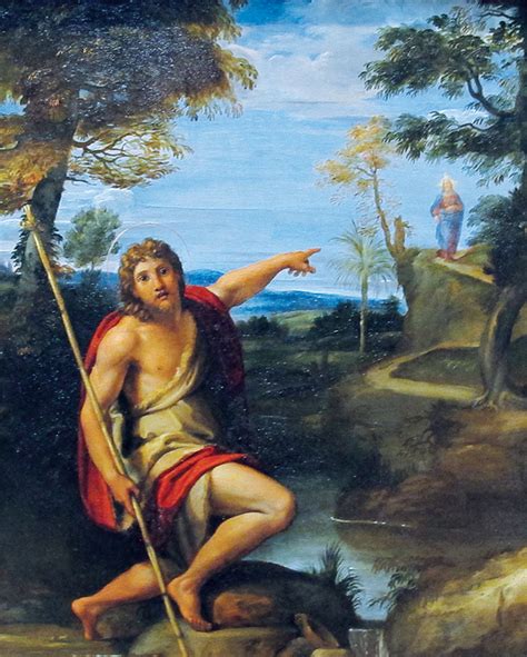 dipinto di Giovanni Battista che indica Gesù
