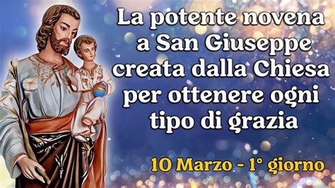 Schema grafico che riassume le virtù di San Giuseppe per ogni giorno della novena