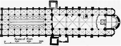Pianta della Basilica di San Demetrio mostrando la struttura a cinque navate