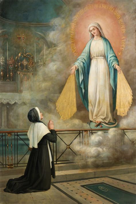Rappresentazione artistica dell'apparizione di Maria a Santa Caterina Labouré