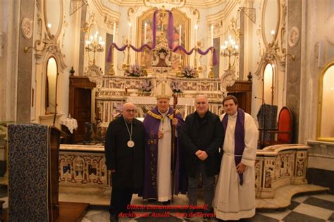 Mappa geografica dell'Arcidiocesi di Amalfi-Cava de' Tirreni, con evidenziate le principali città e chiese