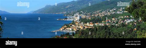 veduta panoramica di Opatija (Abbazia) e del Golfo del Quarnero