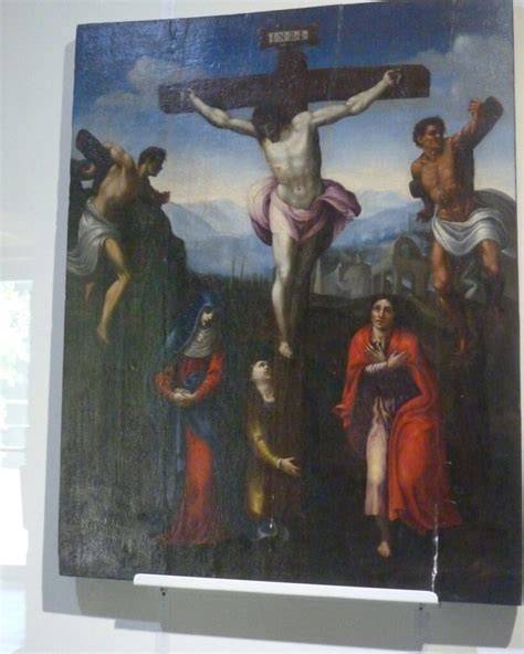 Dipinto della Crocifissione tradizionalmente attribuita a Michelangelo