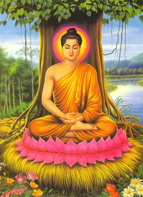 Siddhartha Gautama Buddha mentre tiene il Sermone del Fuoco
