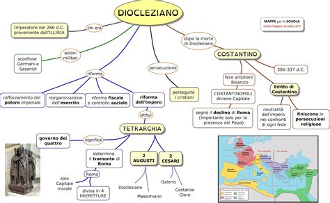 Mappa delle Diocesi Romane dopo la riforma di Diocleziano (III-IV secolo d.C.)