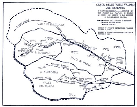 Mappa delle Valli Valdesi