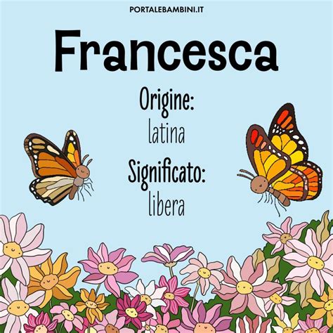 infografica significato nome Francesca