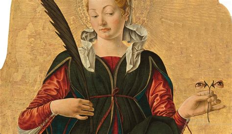Iconografia medievale di Santa Lucia con gli occhi nel vassoio
